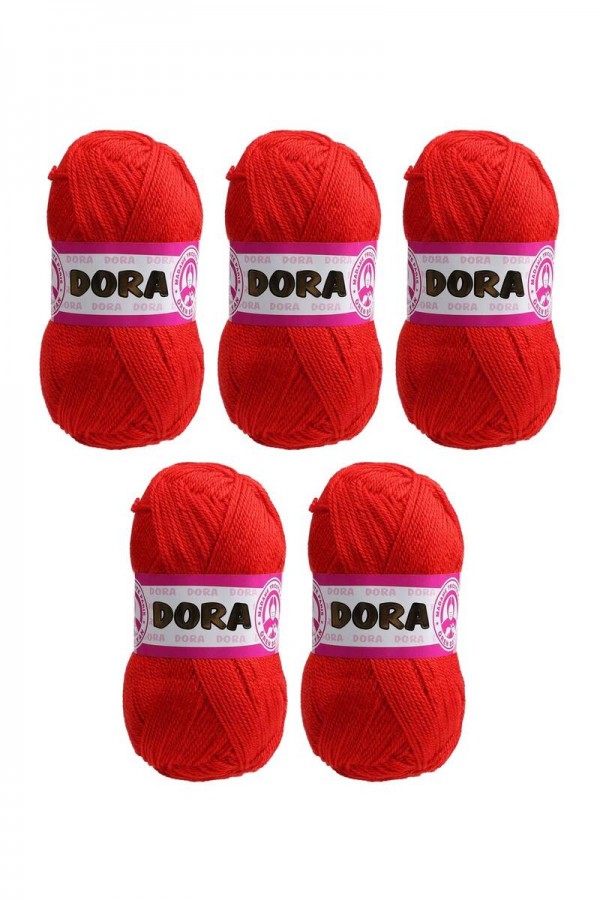 Ören Bayan Dora El Örgü İpi 5 Li Kod/Renk: Flaş Kırmızı 144