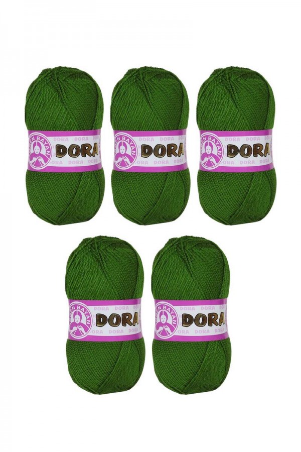 Ören Bayan Dora El Örgü İpi 5 Li Kod/Renk: Engerek Yeşili 087