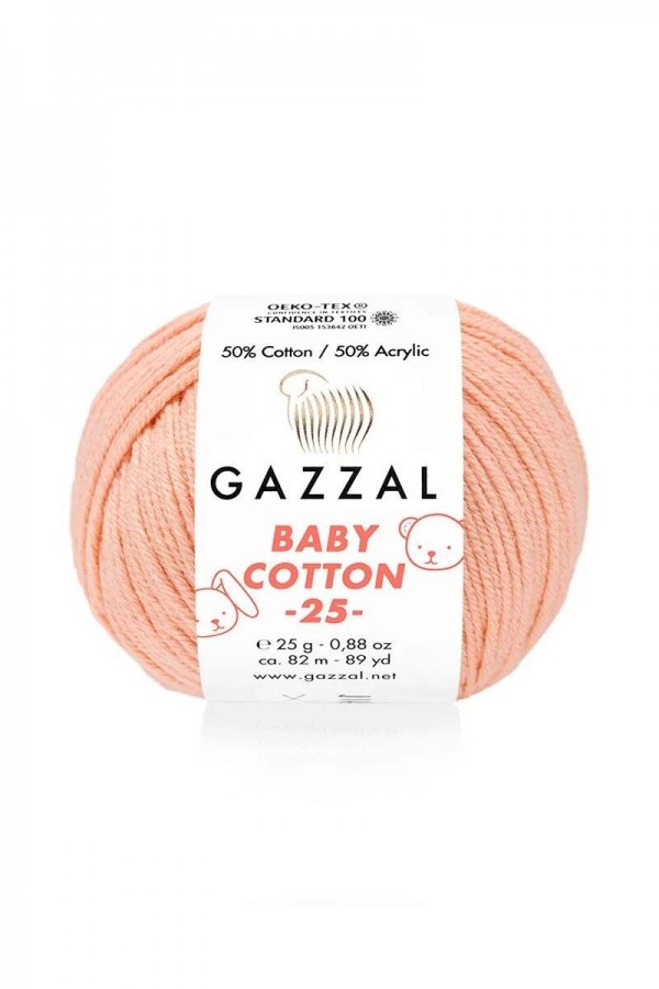 Gazzal Baby Cotton 25 El Örgü İpi Gün Batımı 3412