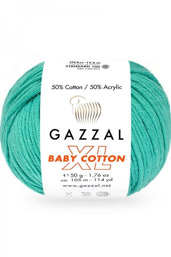Gazzal Baby Cotton Xl El Örgü İpi Lagün 3426