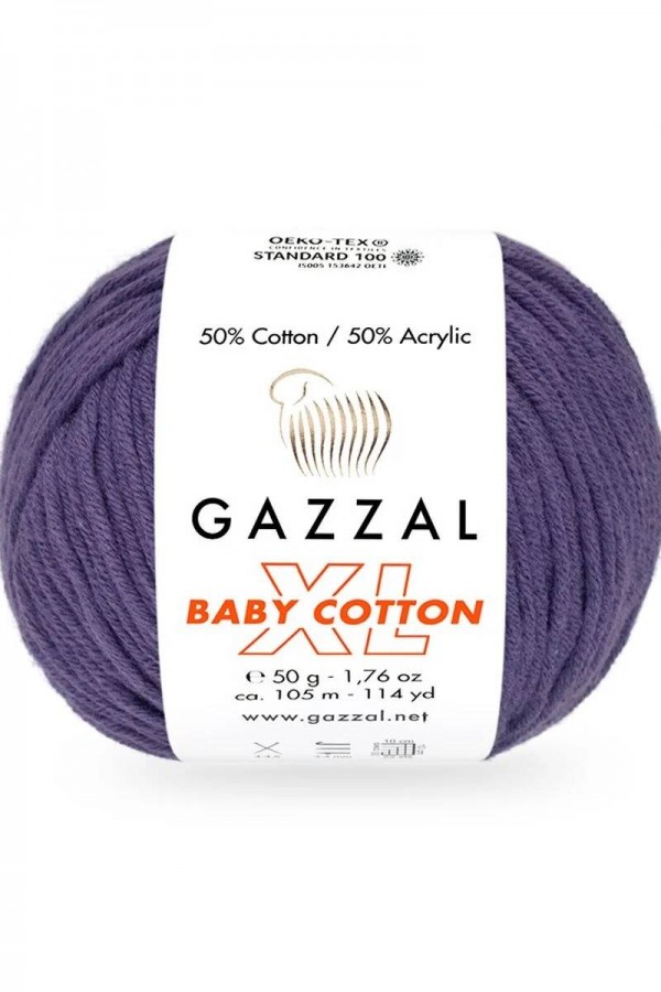 Gazzal Baby Cotton Xl El Örgü İpi Mistik 3440