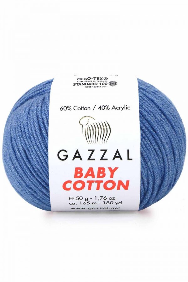 Gazzal Baby Cotton El Örgü İpi Kot Mavi 3431