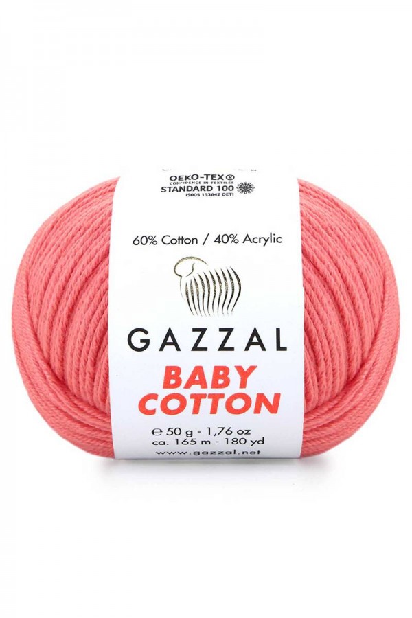 Gazzal Baby Cotton El Örgü İpi Şeftali Çiçeği 3435