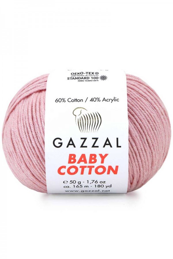 Gazzal Baby Cotton El Örgü İpi Pudra 3444