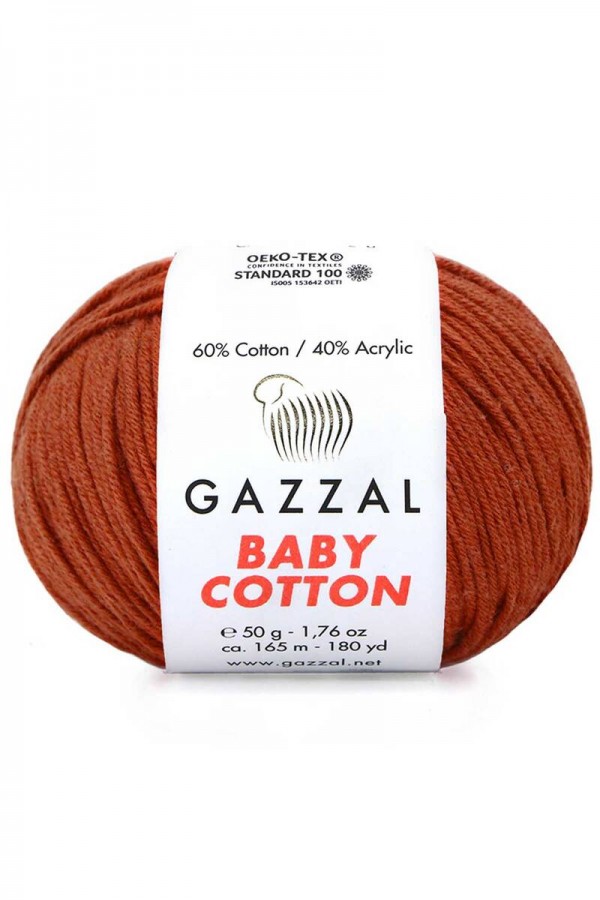 Gazzal Baby Cotton El Örgü İpi Taba 3453