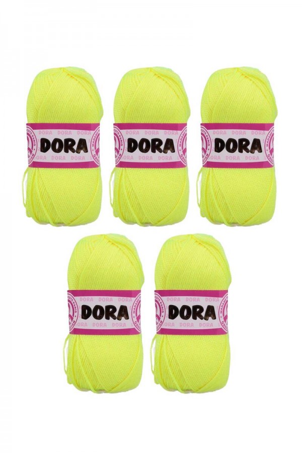 Ören Bayan Dora El Örgü İpi 5 Li Kod/Renk: Neon Sarı 062