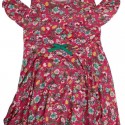 Omzu Açık Çiçek Baskılı Kız Çocuk Elbisesi Kod/Renk: Fuşya