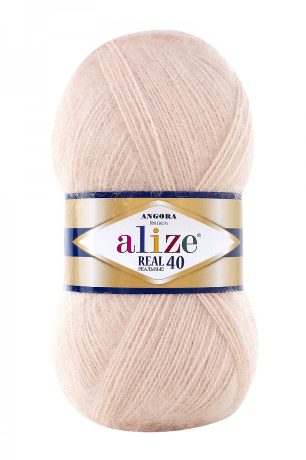 Alize Angora Real 40 El Örgü İpi Kod/Renk: Şampanya 404