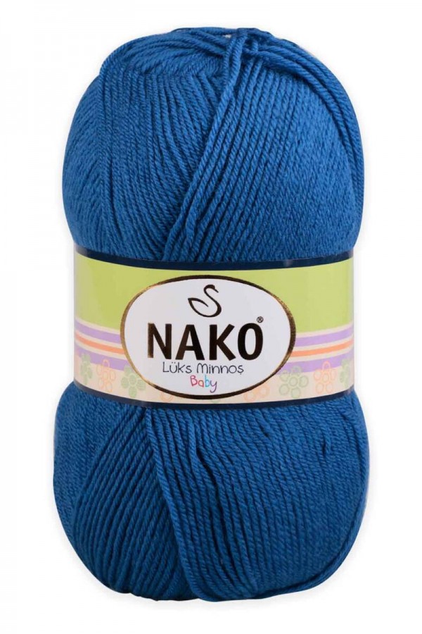 Nako Lüks Minnoş El Örgü İpi  Kod/Renk: Koyu Mavi 10084