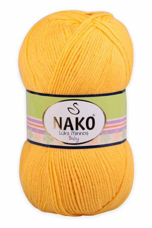 Nako Lüks Minnoş El Örgü İpi  Kod/Renk: Sarı 184