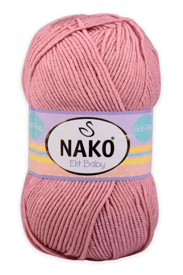 Nako Elit Baby El Örgü İpi  Kod/Renk: Gül Kurusu 10325