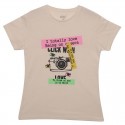 Baskılı Kız Çocuk Tshirt 0438 Kod/Renk: Bej