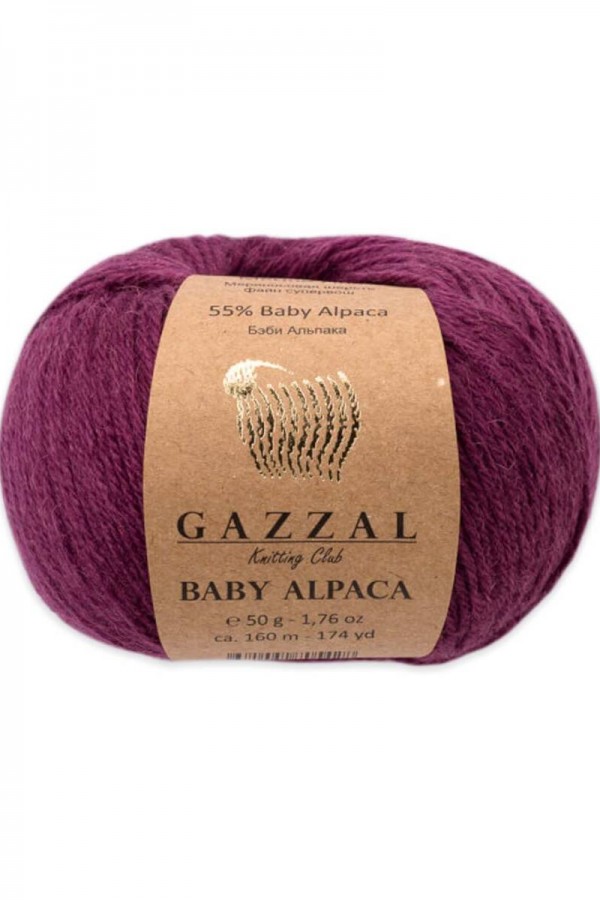 Gazzal Baby Alpaca El Örgü İpi 50 Gr Kod/Renk: Koyu Mor 46009