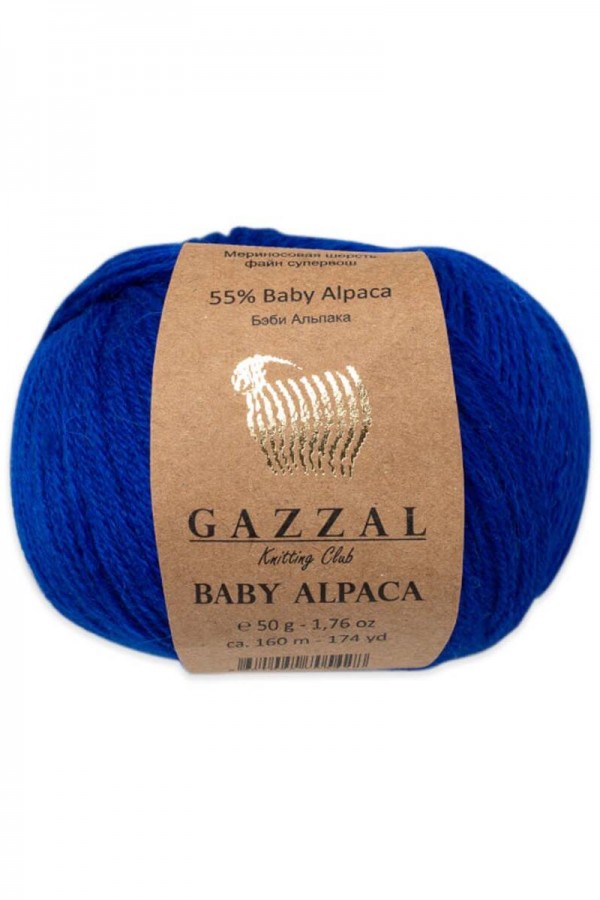 Gazzal Baby Alpaca El Örgü İpi 50 Gr Kod/Renk: Deniz Mavisi 46010