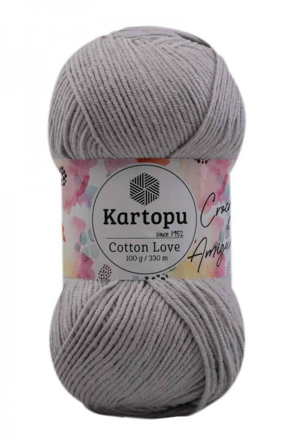 Kartopu Cotton Love El Örgü İpi  Kod/Renk: Açık Gri K991