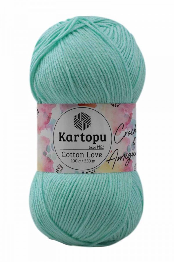 Kartopu Cotton Love El Örgü İpi  Kod/Renk: Mint Yeşil K507