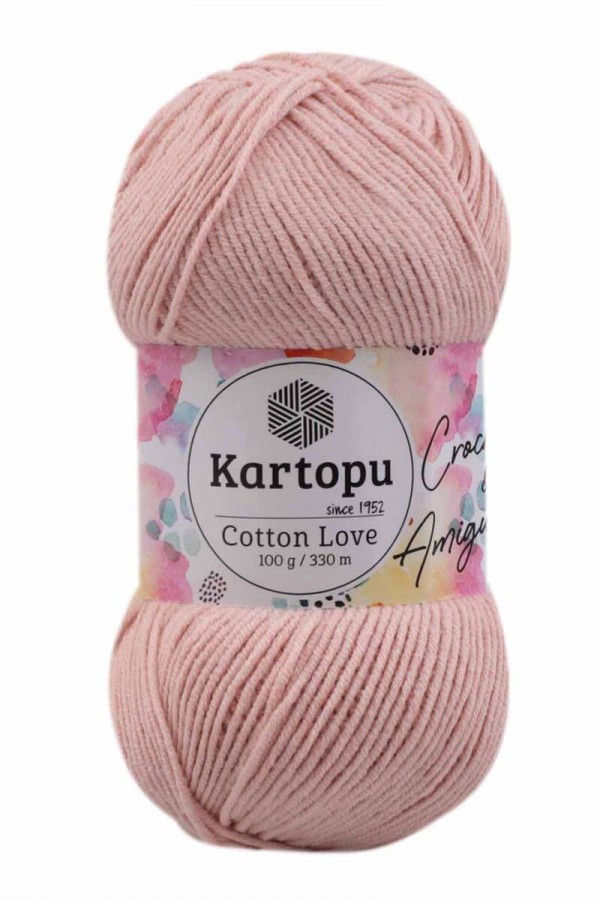 Kartopu Cotton Love El Örgü İpi  Kod/Renk: Pudra Pembe K234
