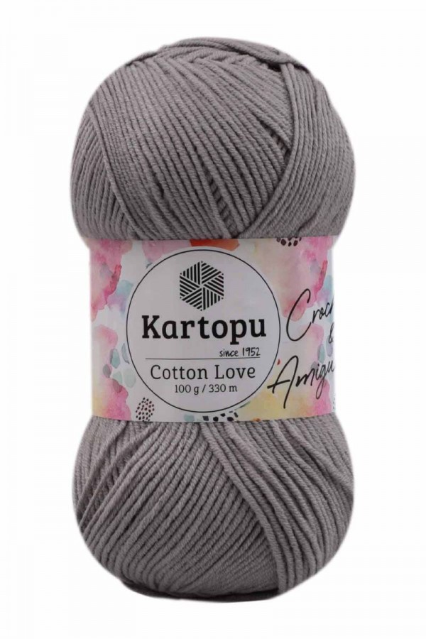 Kartopu Cotton Love El Örgü İpi  Kod/Renk: Gri K990
