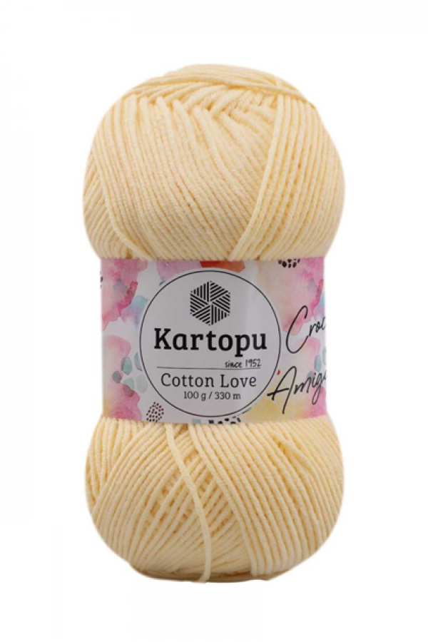 Kartopu Cotton Love El Örgü İpi  Kod/Renk: Sarı K331