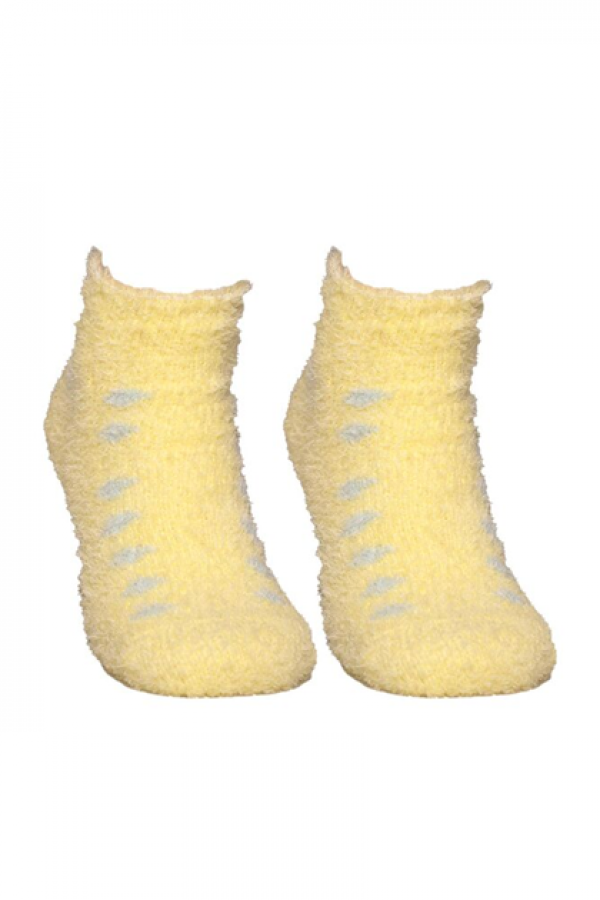 Sahab Kadın Peluşlu Patik Çorap 48500 Kod/Renk: Sarı
