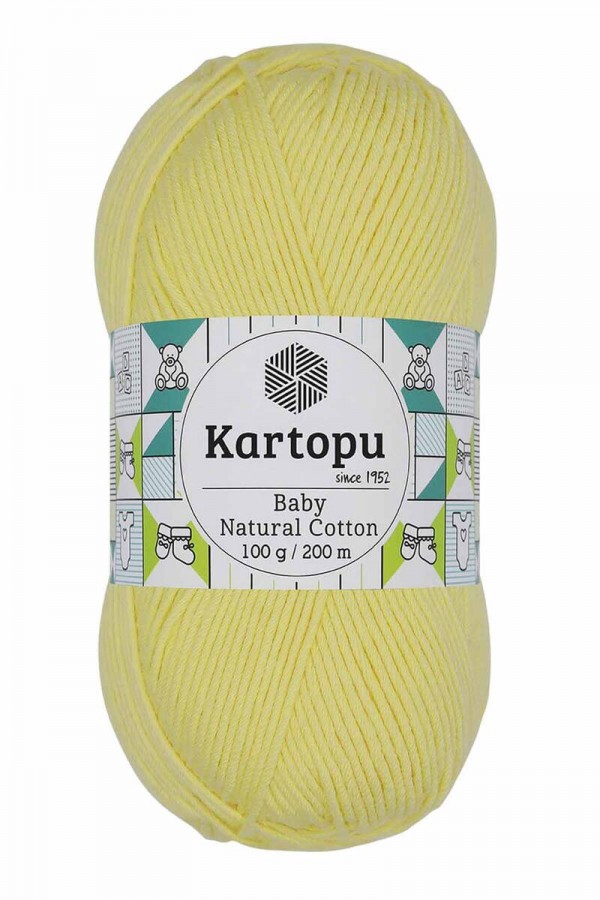 Kartopu Baby Natural Cotton El Örgü İpi  Açık Sarı K333
