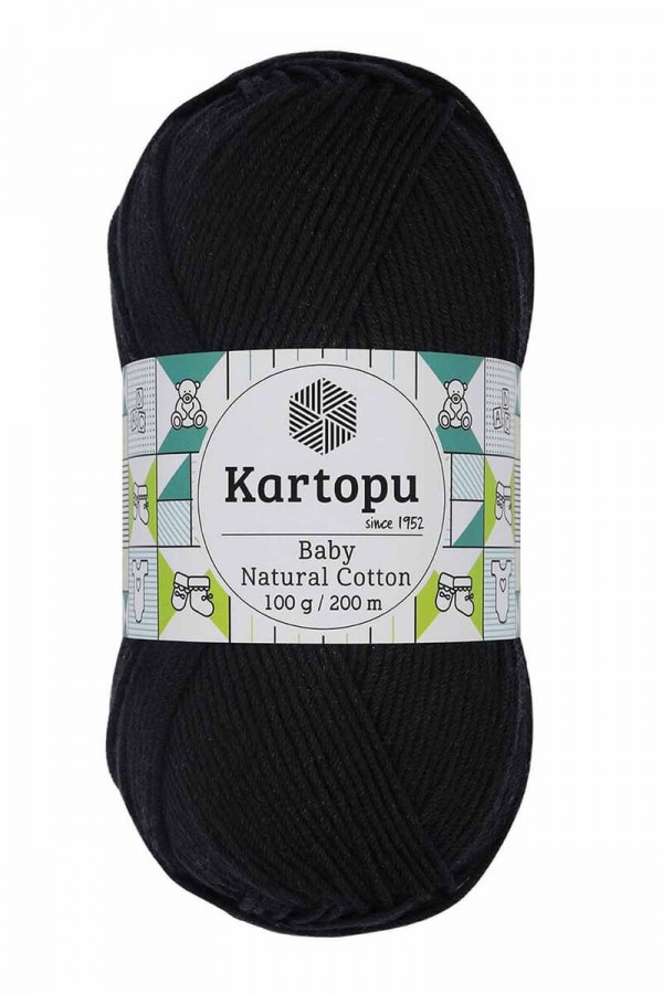 Kartopu Baby Natural Cotton El Örgü İpi  Siyah K940