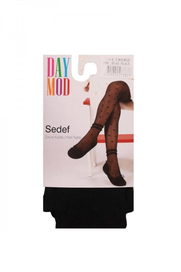 Puantiyeli Kız Çocuk Külotlu Çorap 426 Kod/Renk: Siyah