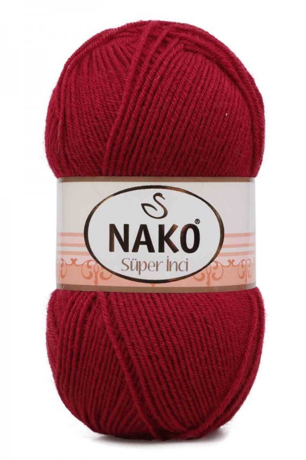 Nako Süper İnci El Örgü İpi  Kod/Renk: Vişne Çürüğü 3630