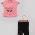 Heart Kız Bebek Taytlı Takım Kod/Renk: Pembe
