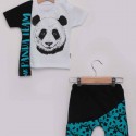 Panda Baskılı Erkek Çocuk Şortlu Takım Kod/Renk: Turkuaz