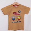 Baskılı Erkek Çocuk Tshirt 1214 Kod/Renk: Hardal