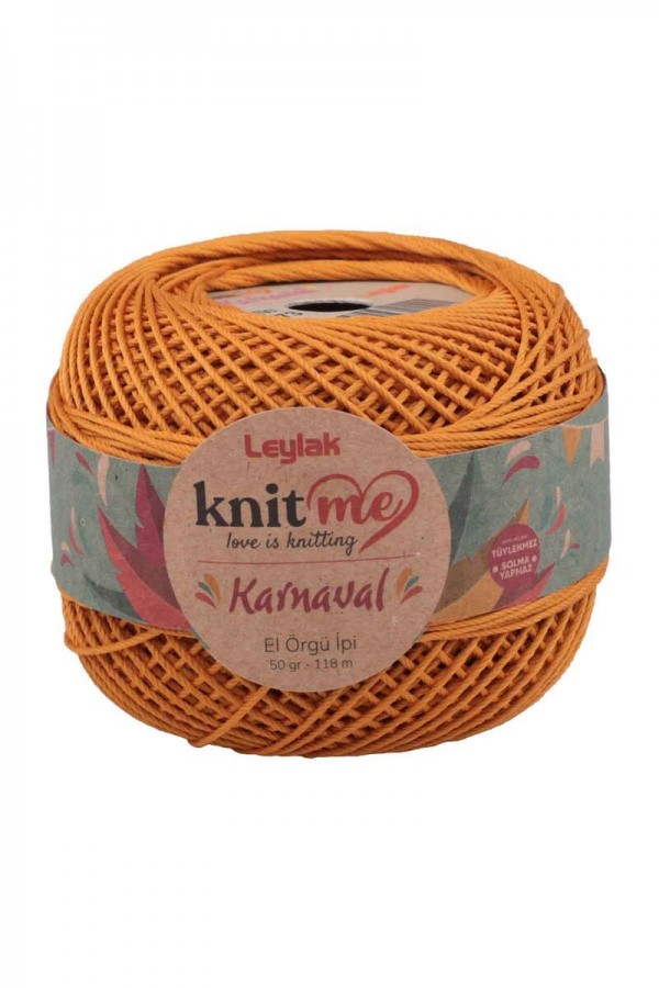 Knit Me Karnaval El Örgü İpi Hardal Sarı 00073 50 Gr.