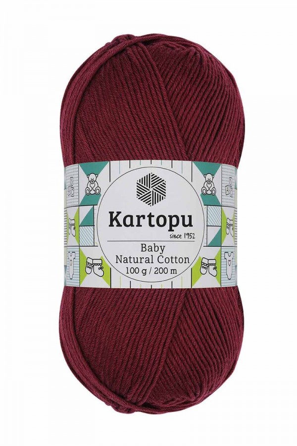 Kartopu Baby Natural Cotton El Örgü İpi  Bordo K113