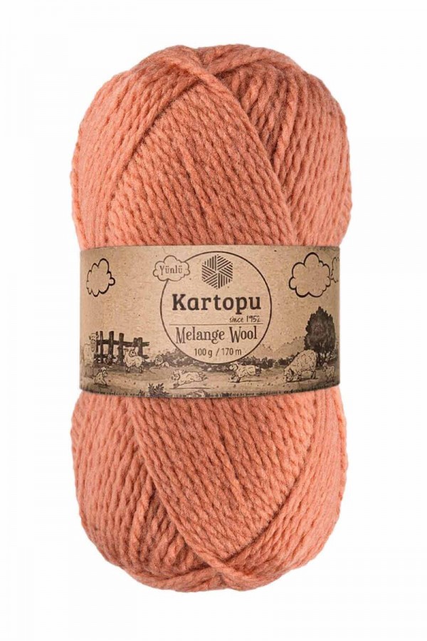 Kartopu Melange Wool El Örgü İpi Soğan Kabuğu K784
