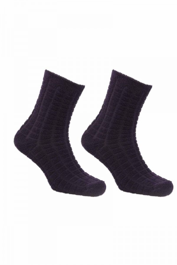 Kadın Ters Havlu Çorap 212 Kod/Renk: Koyu Mor