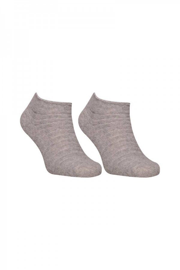 Kadın Ters Havlu Patik Çorap 216 Kod/Renk: Gri