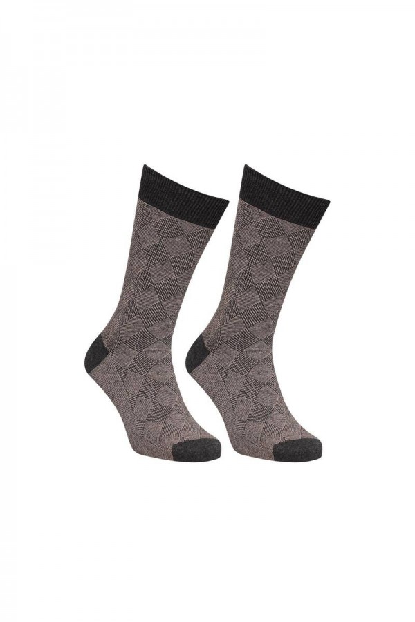 Desenli Erkek Soket Çorap 9230 Kod/Renk: Vizon