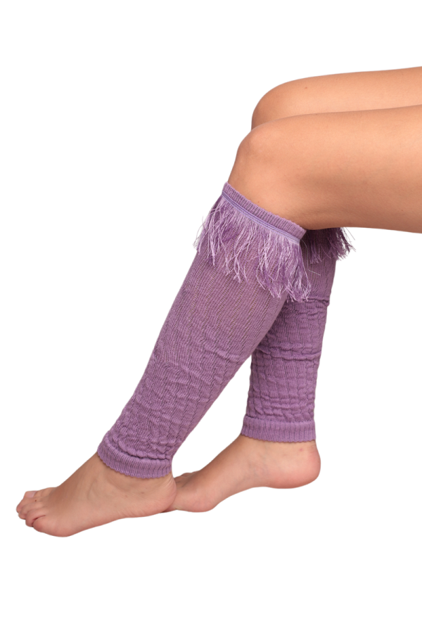 Kadın Püskül Detaylı Tozluk Çorap Kod/Renk: Lila