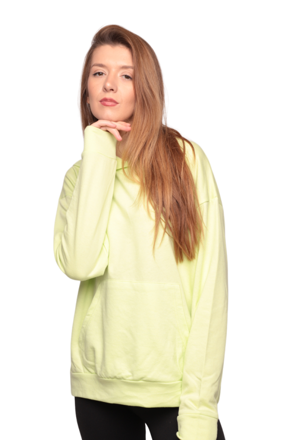 Kapşonlu Kadın Sweatshirt 0161 Kod/Renk: Yeşil