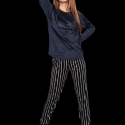 Kadın Kadife Pijama Takımı 13301-13 Kod/Renk: Lacivert